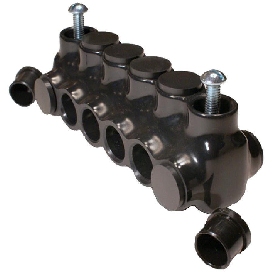 Morris Products 97854 Black Insulated Mountable - Dual Entry 4 Ports 350 - 6