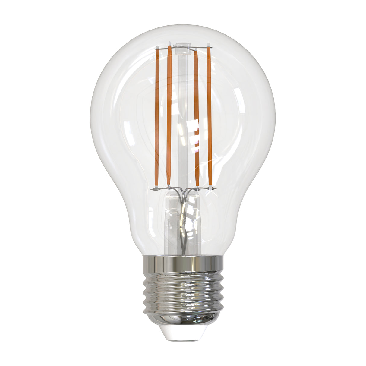Bulbrite LED Filaments Basics A19 Light Bulb with E26 base, Clear, 4000K, 800 Lumens