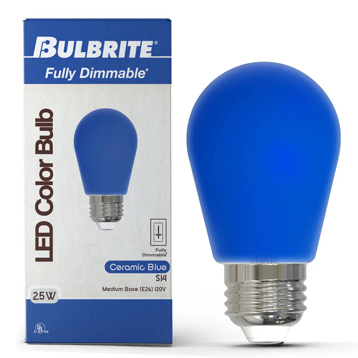 Bulbrite 776154, 2.5 Watt S14 Blue Filament LED Light Bulb, E26 Base