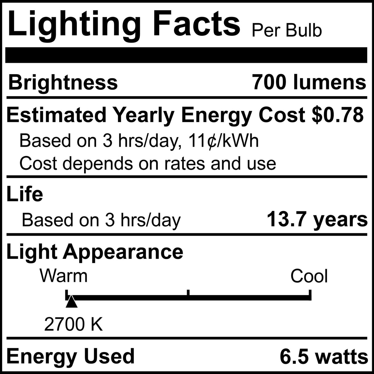 Bulbrite 770642, 6.5 Watt 120V Dimmable Clear T6 LED Mini Light Bulbs with Candelabra (E12) Base, 2700K Warm White Light, 700 Lumens
