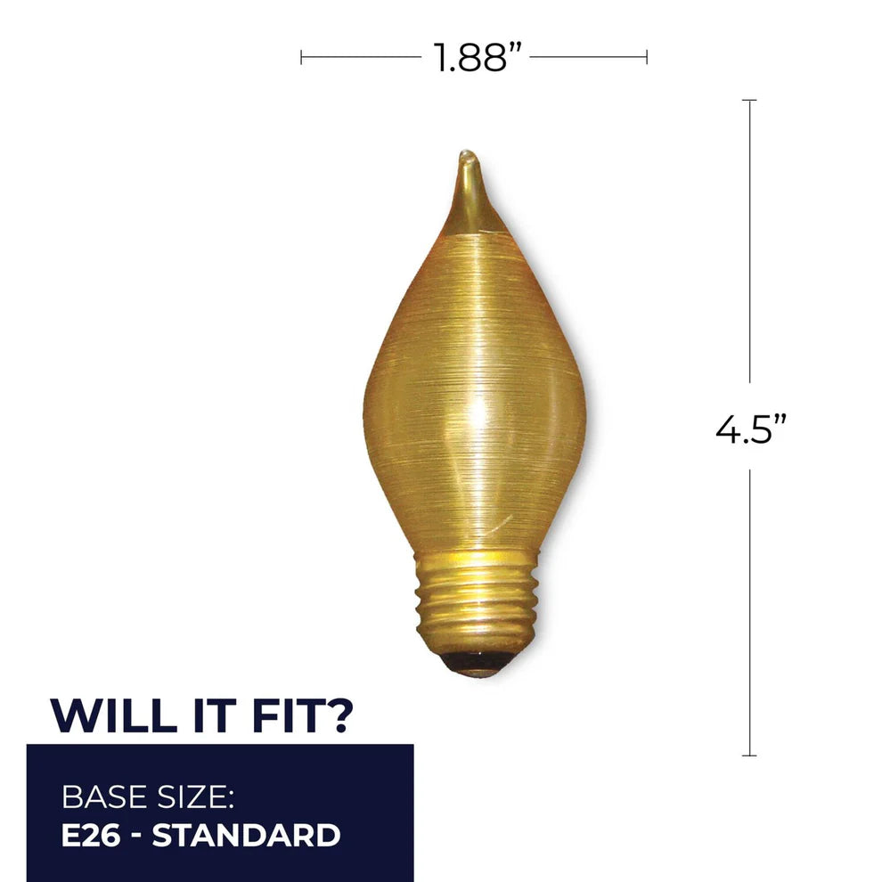 Bulbrite 431140, Spunlite® 40 Watt Dimmable C15 Light Bulbs with Amber Finish and Medium (E26) Base