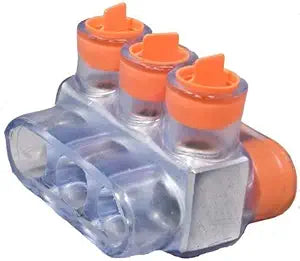 Morris Products 97373 Clear Insulated Multi-Cable Connector - Dual Entry 3 Ports 3/0 - 14