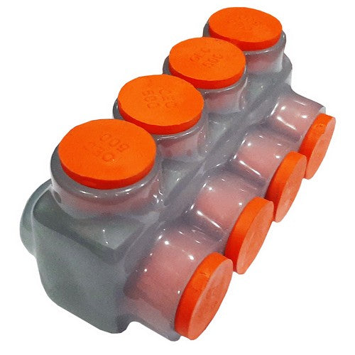 Morris Products 97511 Clear Insulated Multi-Cable Connector - Single Entry 4 Port 750-250