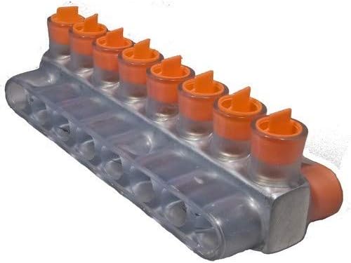 Morris Products 97378 Clear Insulated Multi-Cable Connector - Dual Entry 8 Ports 3/0 - 14