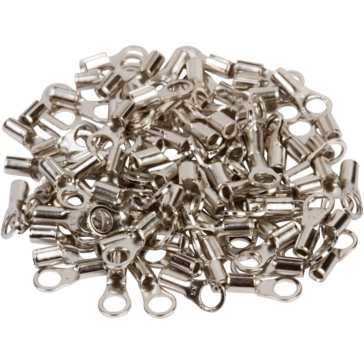 (100 Pack) Morris Products 12512, High Temperature Ring Terminals, Wire Size 22-18, Stud Size #6