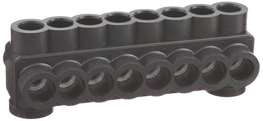 Morris Products 97816 Black Insulated Mountable - Dual Entry 6 Ports 4 - 14