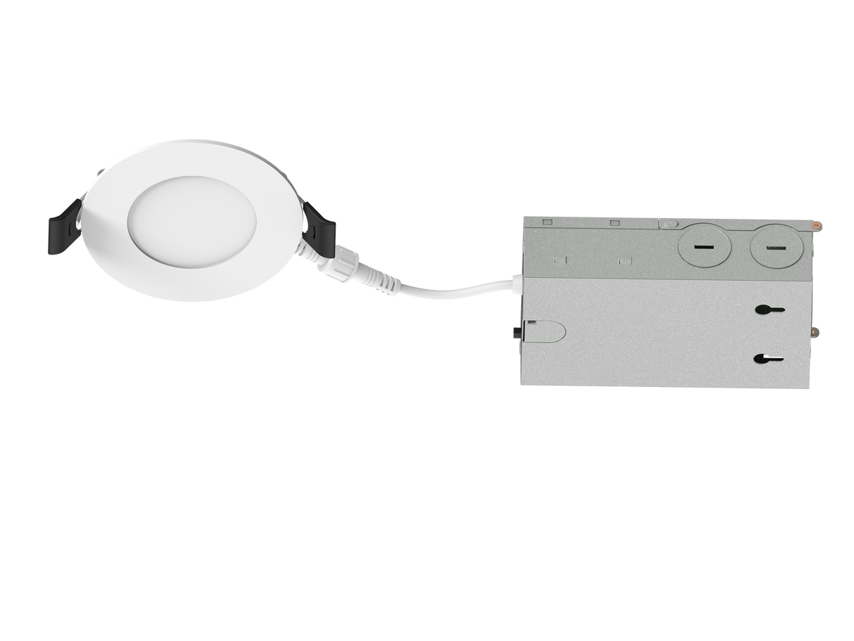 Elevate WLR3-7-CS, 3" 7W Slim Canless LED Downlight, Ultra-Thin Recessed Ceiling Light, 5CCT Selectable, IC & Wet Rated, Dimmable