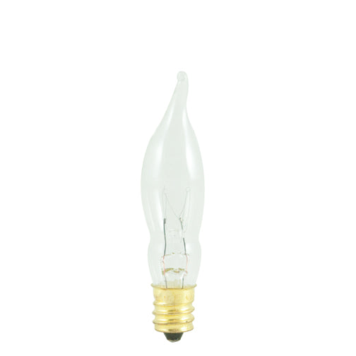 Bulbrite 403307, Incandescent CA5 Candelabra Screw Base (E12) Light Bulb, 7.5 Watt, Clear, 2700K