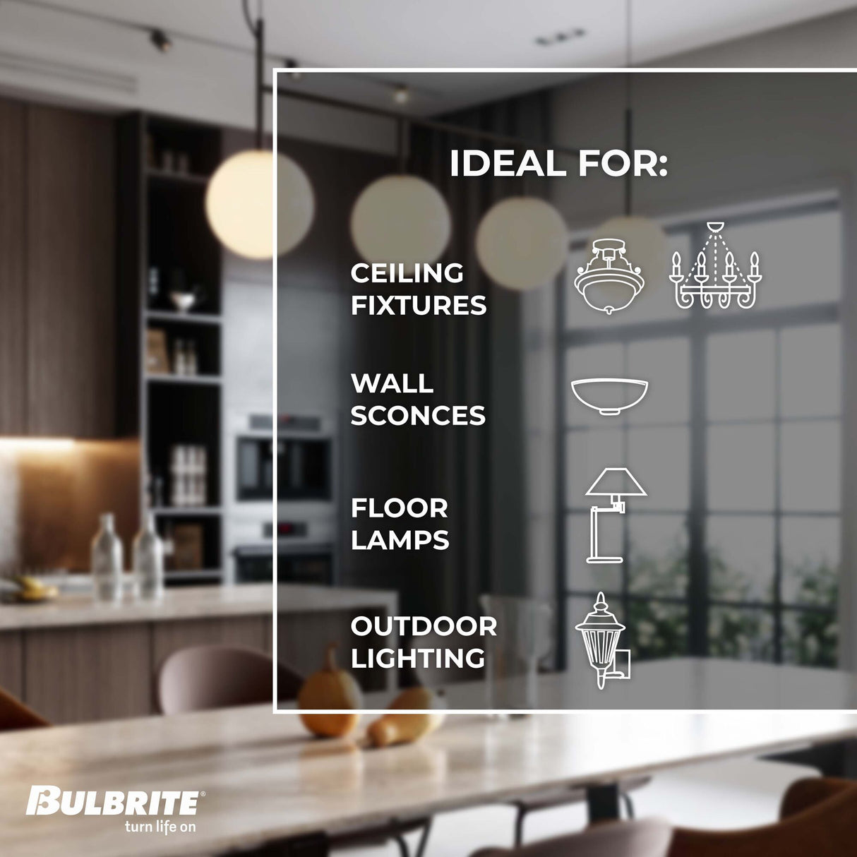 Bulbrite 430125, Spunlite Dimmable 25 Watt C11 Specialty Incandescent Light Bulbs with Amber Finish and Candelabra (E12) Screw Base