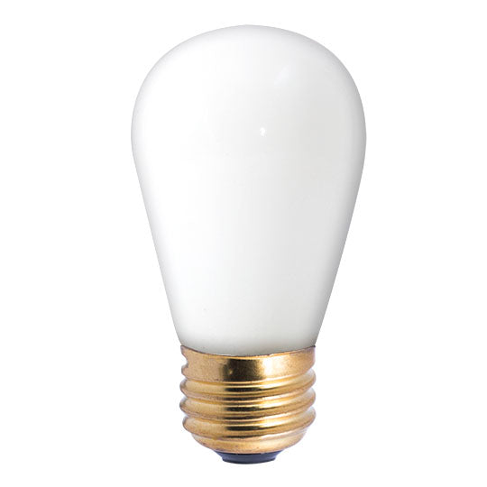 Bulbrite Incandescent Indicator, Sign & Night Light S14 Light Bulb with E26 base, White, 2700K