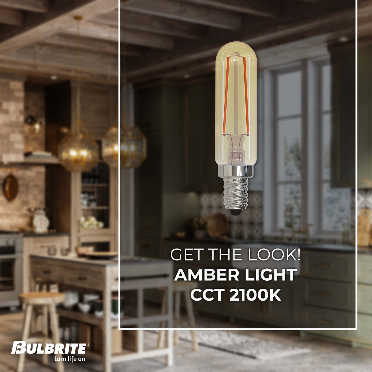 Bulbrite 776904, LED Filament T6 Nostalgic Thread Edison Light Bulb, 25 Watt Equivalent, 2100K, Antique