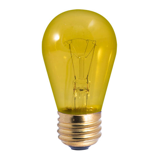 Bulbrite Incandescent Indicator, Sign & Night Light S14 Light Bulb with E26 base, Transparent Yellow