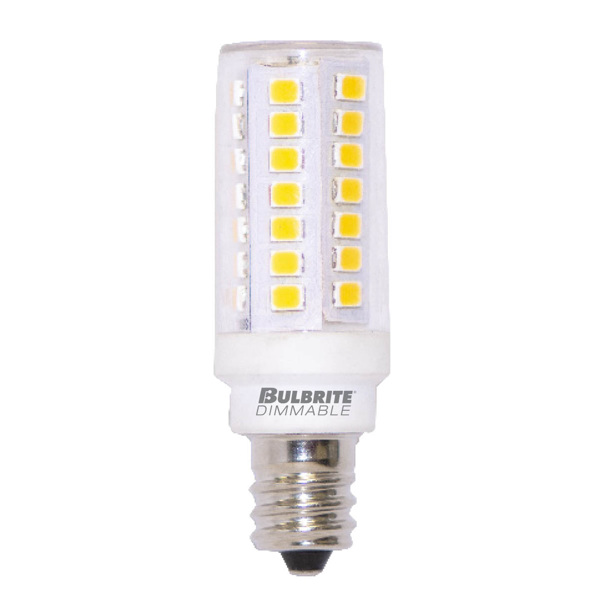 Bulbrite LED Specialty Minis T6 Light Bulb with E11 base, Clear, 2700K, 550 Lumens