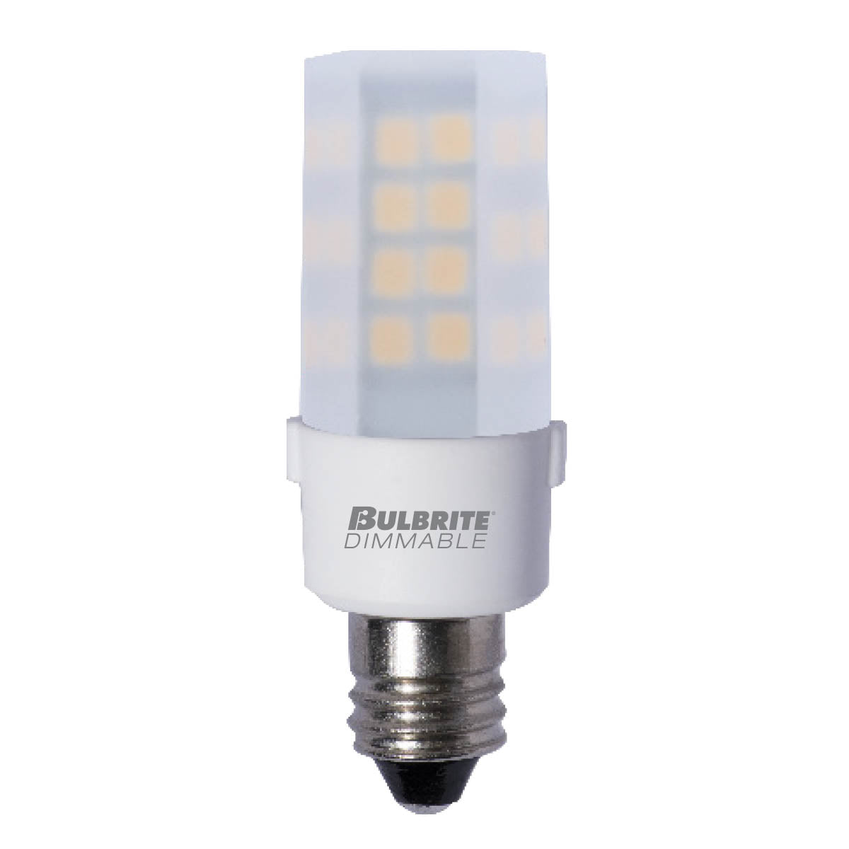 Bulbrite LED Specialty Minis T6 Tubular Light Bulb with E12 base, Frost, 2700K, 340 Lumens