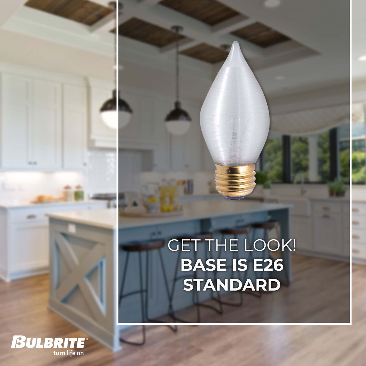 Bulbrite 431040, Incandescent Spunlite C15 Light Bulb with E26 base, Satin Finish