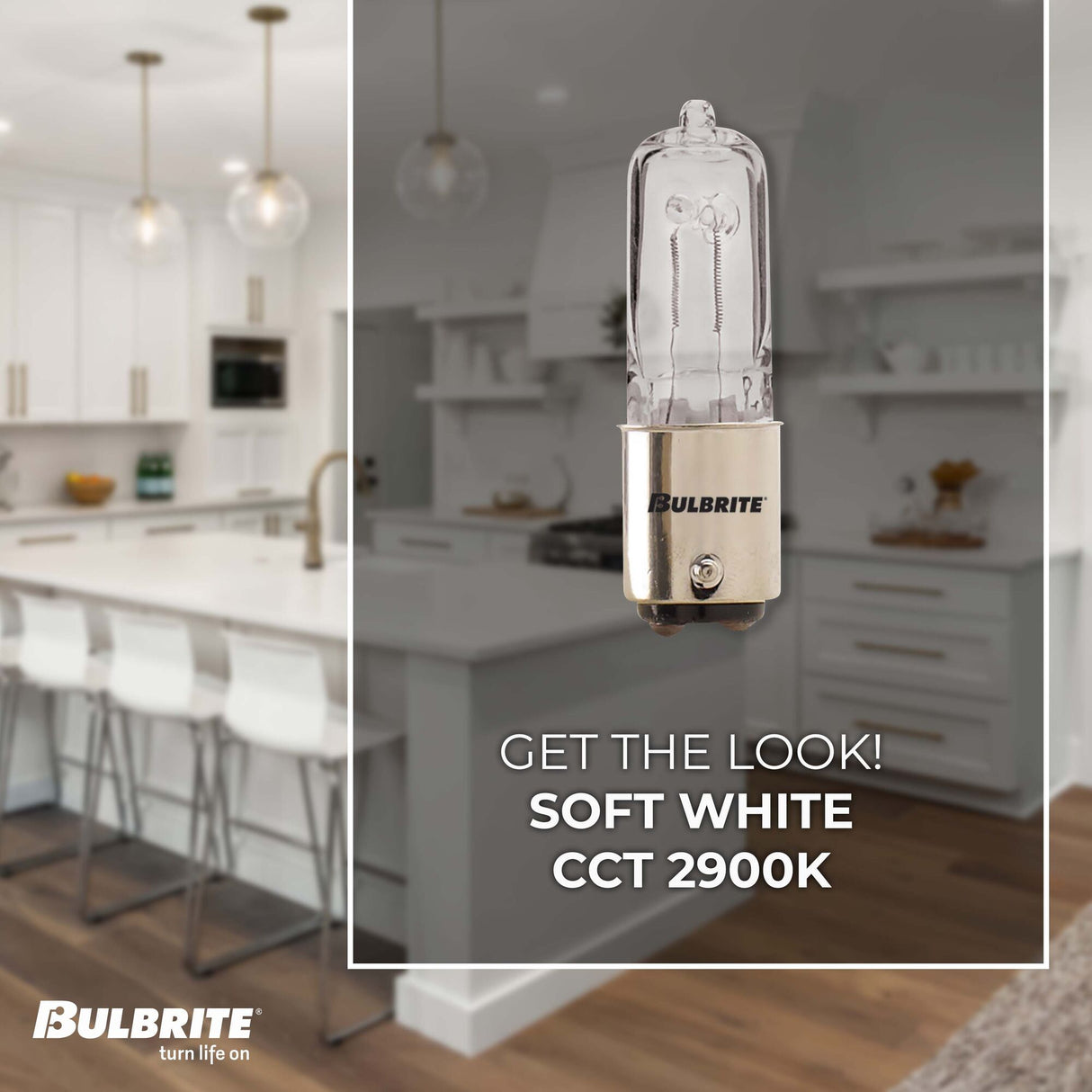 Bulbrite 613050, Halogen T4 Double-Contact Bayonet Base (BA15D) Light Bulb, 50 Watt, Clear