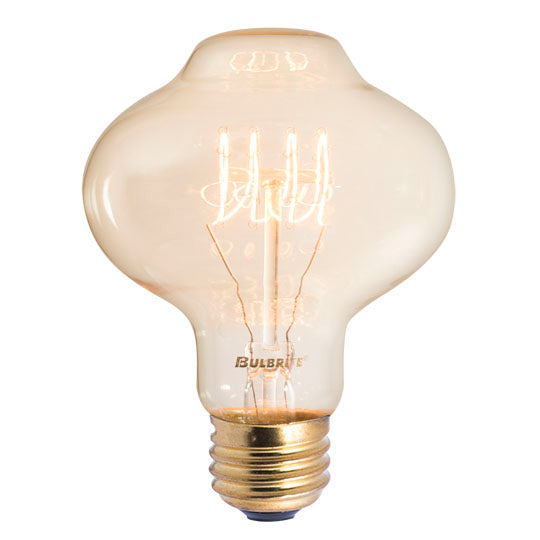 Bulbrite 132521, Nostalgic Collection Dimmable 40 Watt BT27 Incandescent Light Bulbs with Antique Glass Finish and Medum (E26) Screw Base, 2200K (Amber Light)