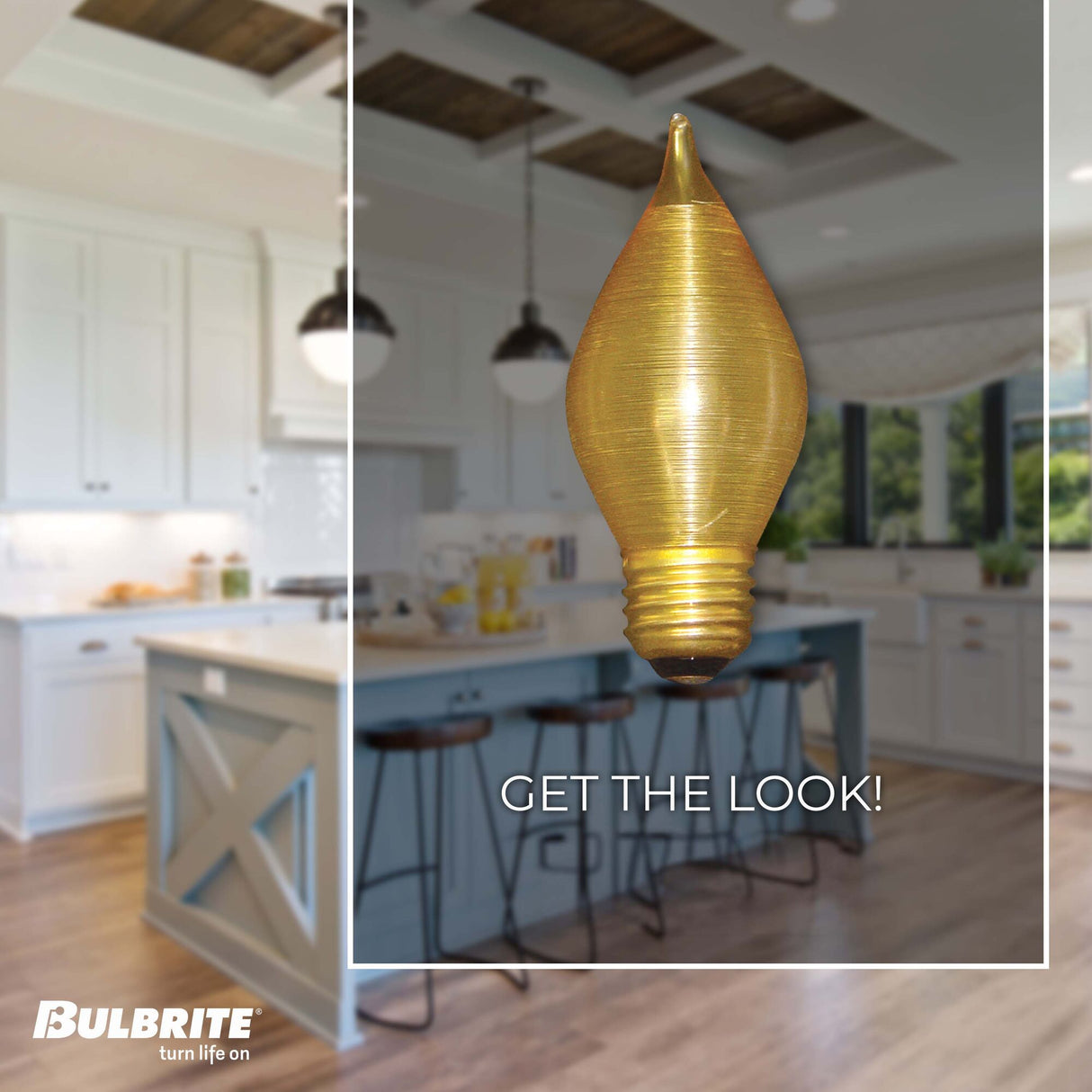 Bulbrite 431140, Spunlite® 40 Watt Dimmable C15 Light Bulbs with Amber Finish and Medium (E26) Base