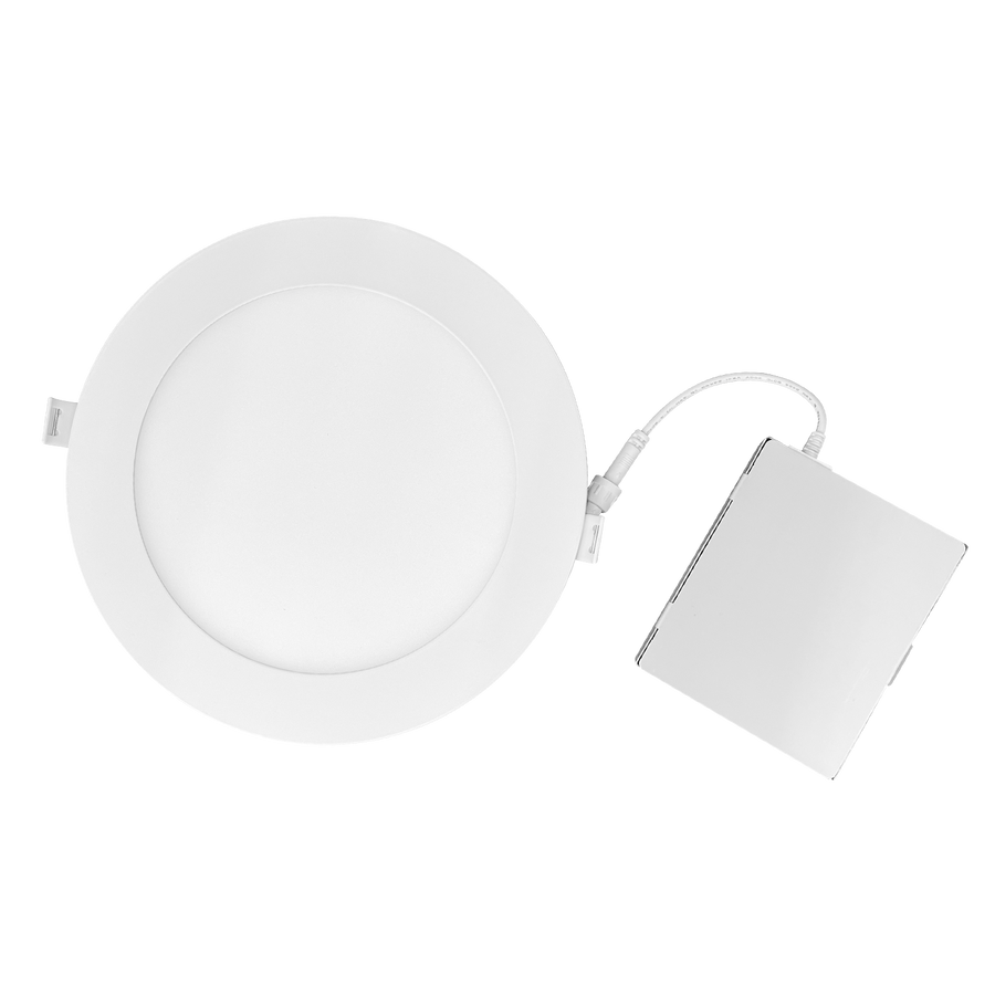 Luxrite LR23761, 6" Mini Panel Round 5CCT Smooth Canless Wafer Spotlight