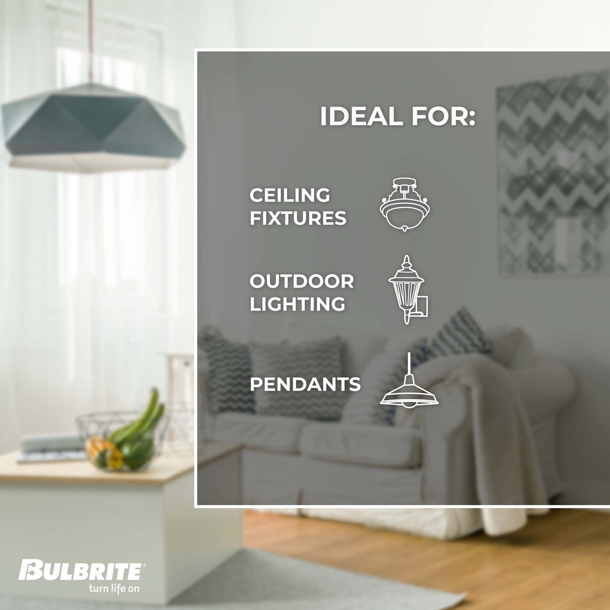 Bulbrite Grand Nostalgic Collection 60 Watt Dimmable Diamond Shape Oversized Decorative Incandescent Light Bulb with Medium (E26) Base, 2200K Amber Light, Antique Glass Finish