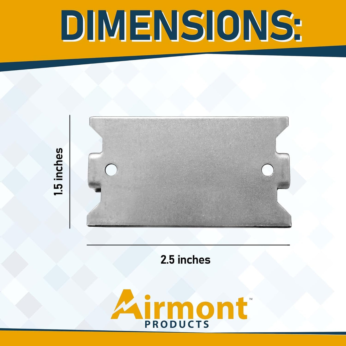 (200 Pack) Airmont Products AP-12061, Safety Nail Plate for Wood Studs 16-Gauge Steel, 1.5 x 2.5 Inch, Protect Plumbing and Wiring, Made in USA