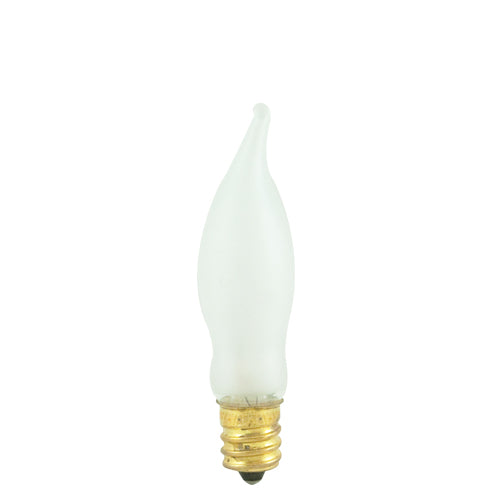 Bulbrite 404307, Incandescent Flame CA5 Light Bulb with E12 base, Frost, 2700K