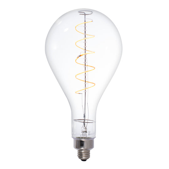 Bulbrite Grand LED Filaments PS52 Pear Shaped Oversized Light Bulb, 60 Watt Equivalent, Clear