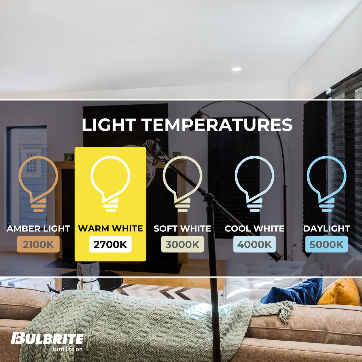 Bulbrite Krystal Touch G11 Light Bulb with E12 base, Clear, 2700K, 440 Lumens