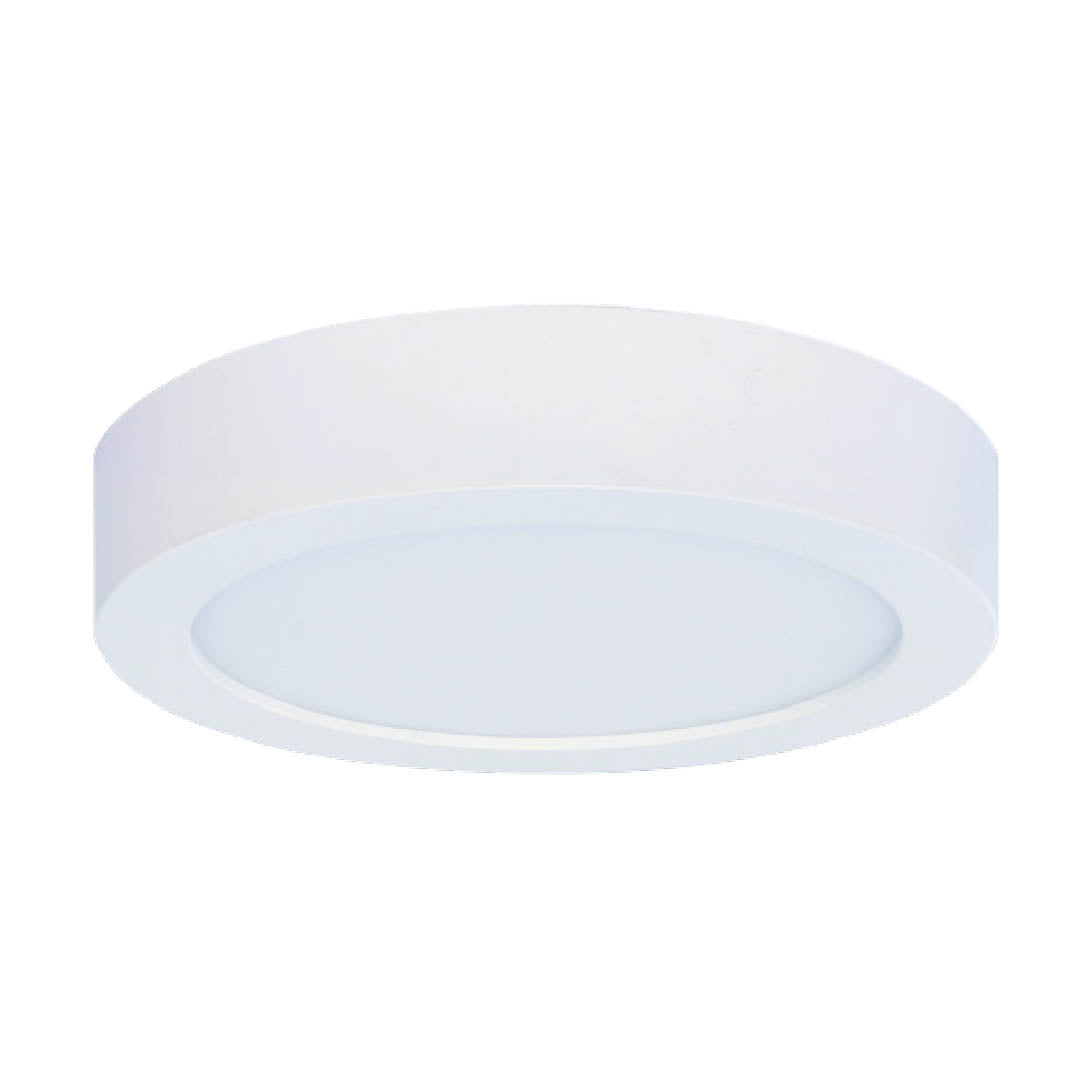 Bulbrite Single LED 5.5" Round Flush Mount Fixture, 40W Equivalent, 4000K/Cool White, White Finish