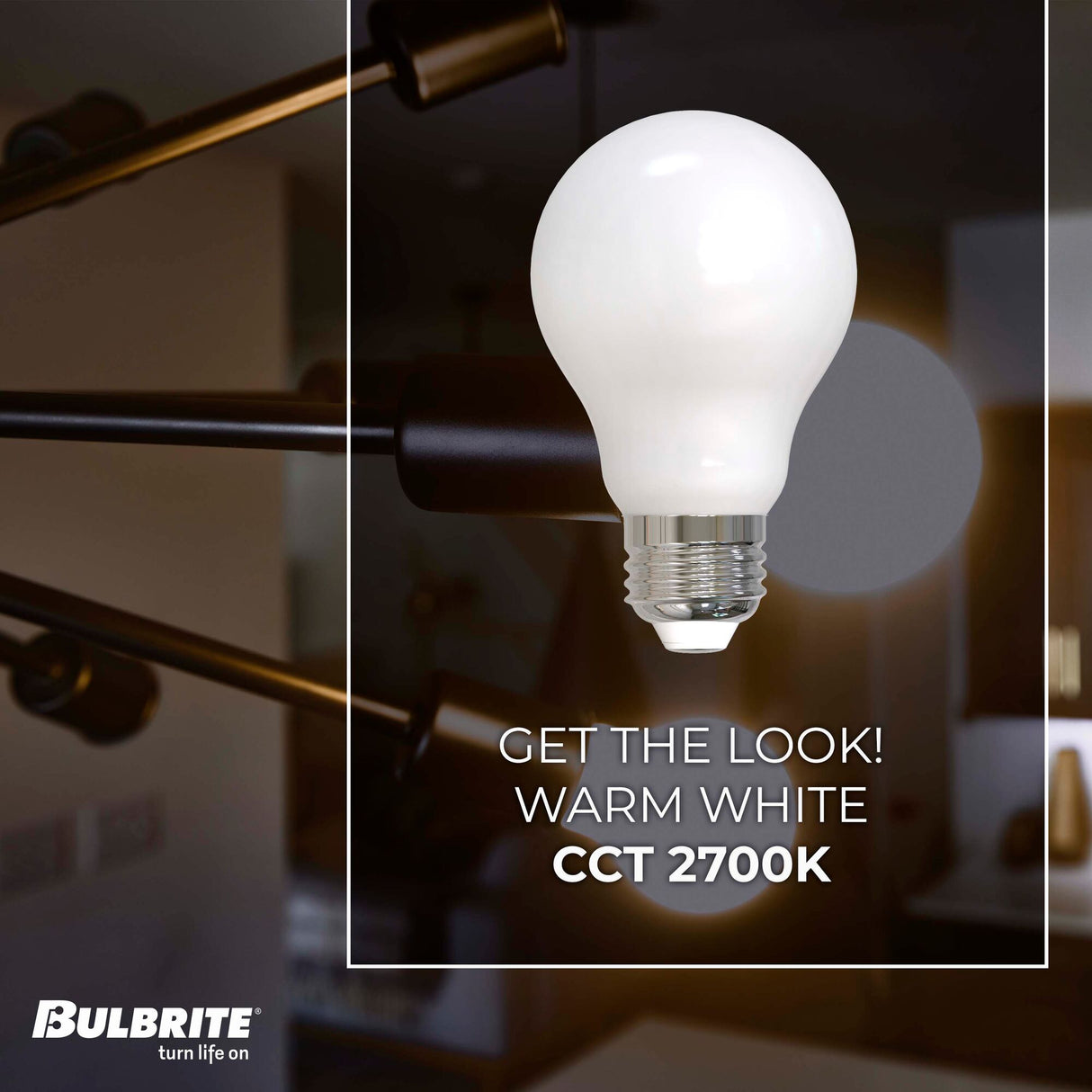 Bulbrite 8.5 Watt Dimmable Milky Finish A19 Medium (E26) LED Bulb - 1100 Lumens, 2700K, and 80 CRI
