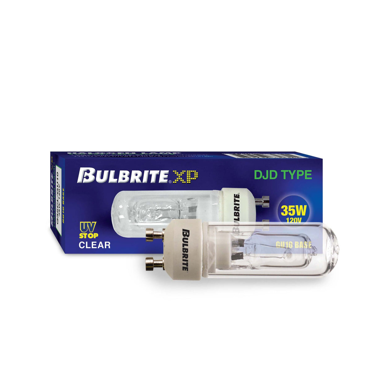 Bulbrite 617035, 35 Watt Dimmable Clear Double Envelope DJD Twist & Lock Bi-Pin (GU10) Halogen Bulb
