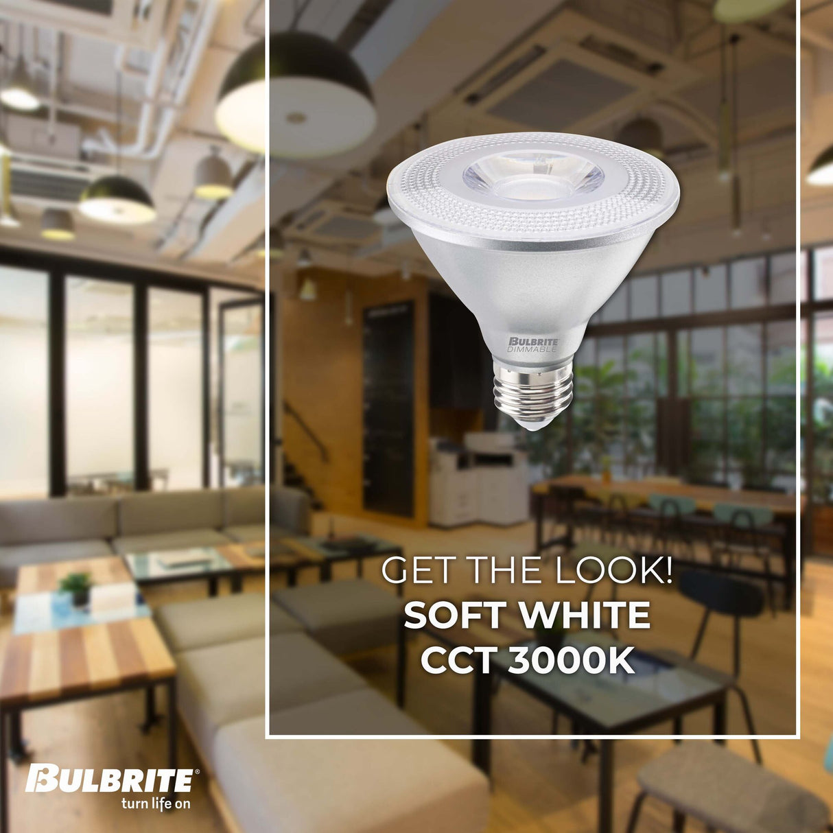 Bulbrite LED PAR30SN Light Bulb with E26 base, 3000K, 800 Lumens