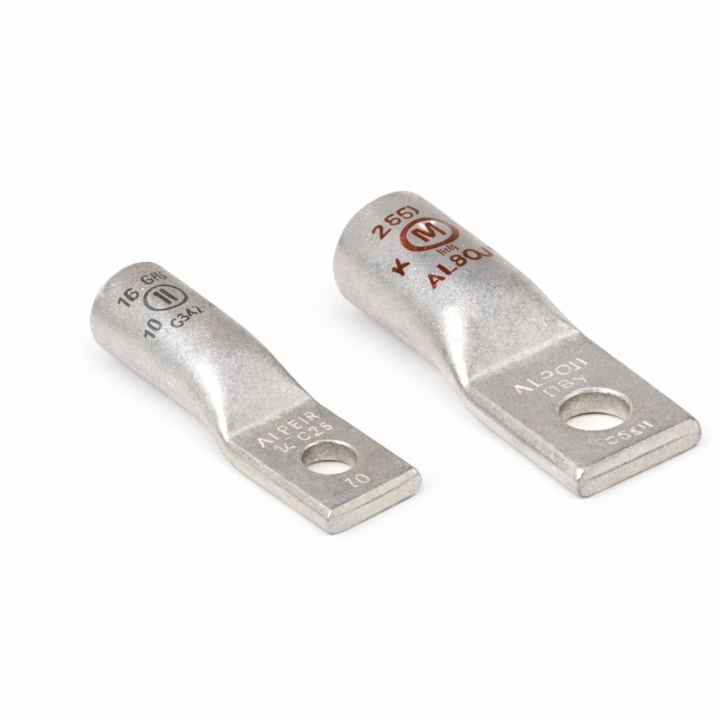 Aluminum Long Barrel 1 Hole Compression Lugs