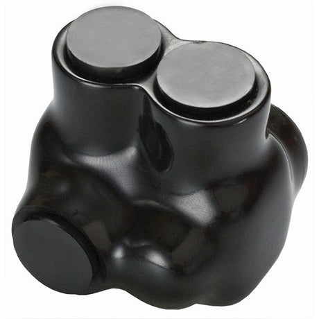 Black Insulated 2 Conductor OffSet Entry Splice