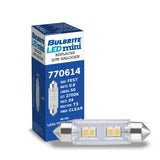 Bulbrite LED Mini T3 Non-Dimmable Festoon Base 24V Light Bulb 20 Watt Equivalent 2700K, Warm White, Clear