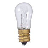 Bulbrite Incandescent High Intensity, Indicator & Sign S6 Light Bulb with E12 base, Clear, 2700K