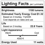 Luxrite LR21432 A19 11W 4000K Light Bulb