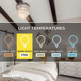 Bulbrite 776862, 4.5 Watt Dimmable Clear Filament B11 Medium (E26) LED Bulb - 350 Lumens, 2700K, and 90 CRI