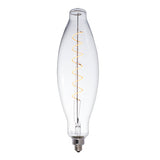 Bulbrite LED Grand Spiral Filament Olive Shaped Light Bulb, 60 Watt Equivalent, 2200K, Clear