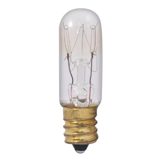 Bulbrite Incandescent Appliance, Amusement T4 Light Bulb with E12 base, Clear, 2700K