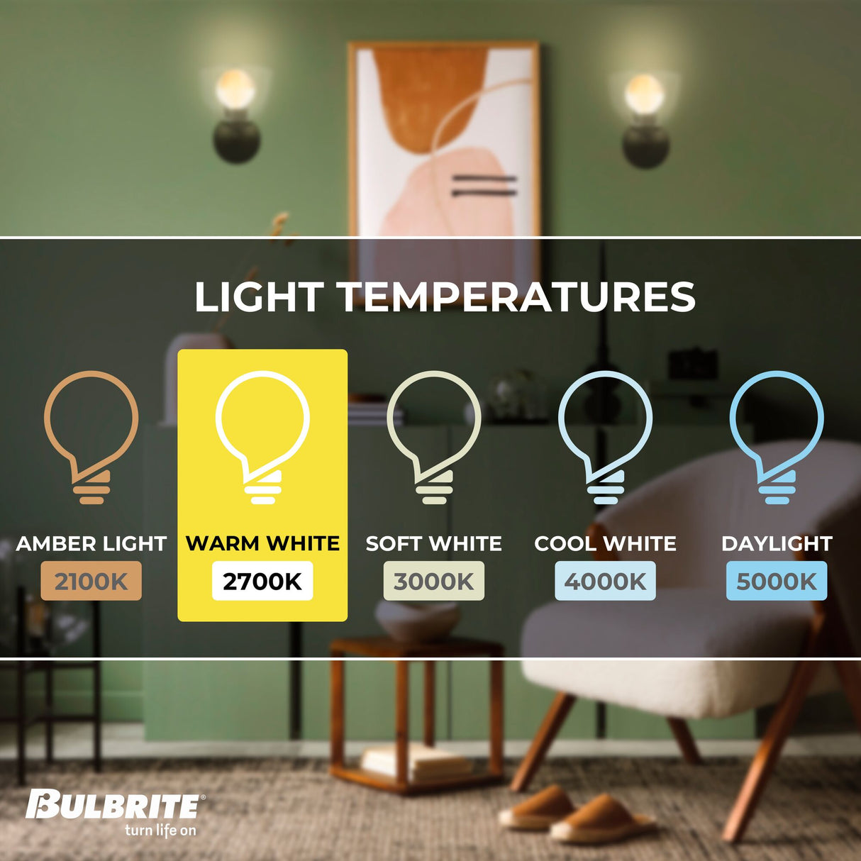 Bulbrite LED Filament 4.5 Watt Dimmable G25 Light Bulb with Half Gold Glass Finish and Medium (E26) Base - 2700K (Warm White Light), 350 Lumens