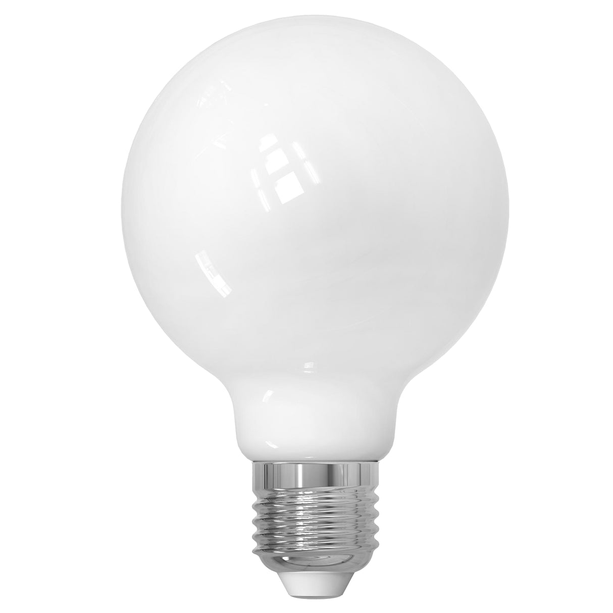 Bulbrite LED Filament 8.5 Watt Dimmable G25 Light Bulb with Milky finish and Medium (E26) Base - 4000K Cool White Light, 800 Lumens