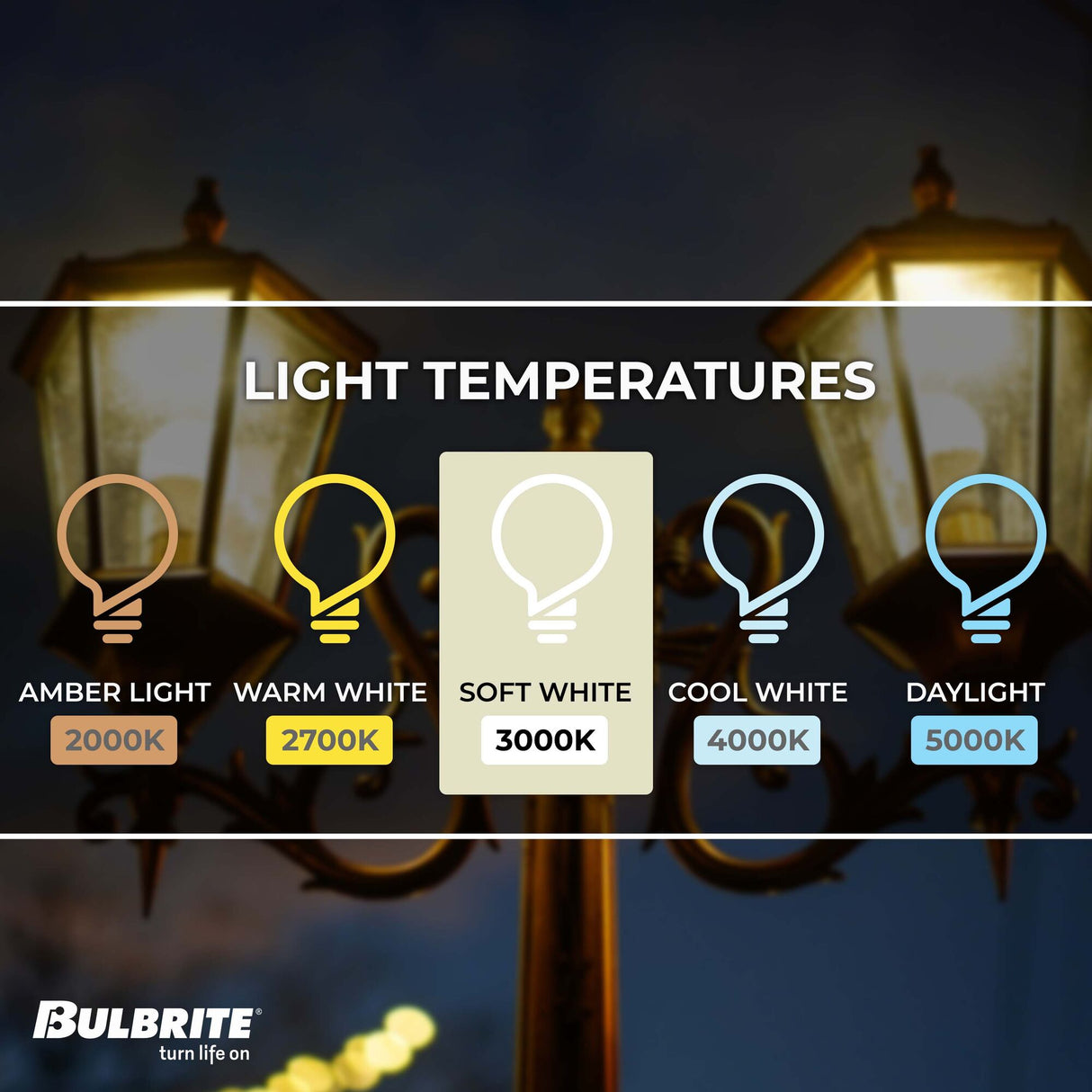 Bulbrite Dusk to Dawn 9 Watt A19 LED Light Bulb with Frosted Glass Finish and Medium (E26) Base - 3000K (Soft White Light), 800 Lumens