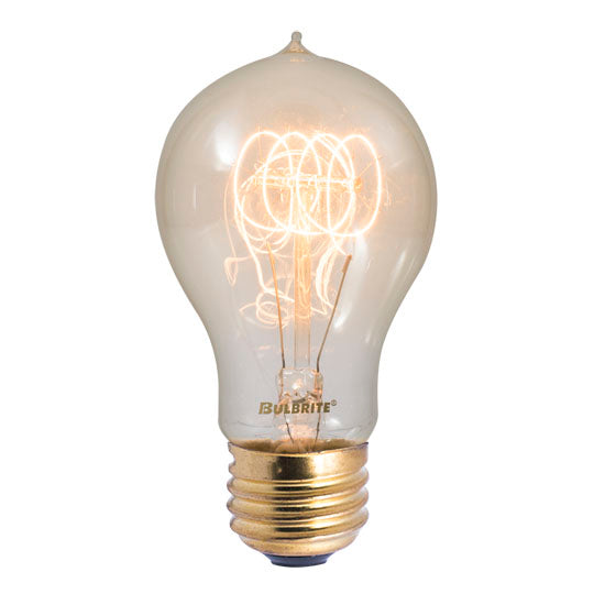 Bulbrite Incandescent A19 40 Watt Nostalgic Edison Quad Loop-style Light Bulb, Amber Glass