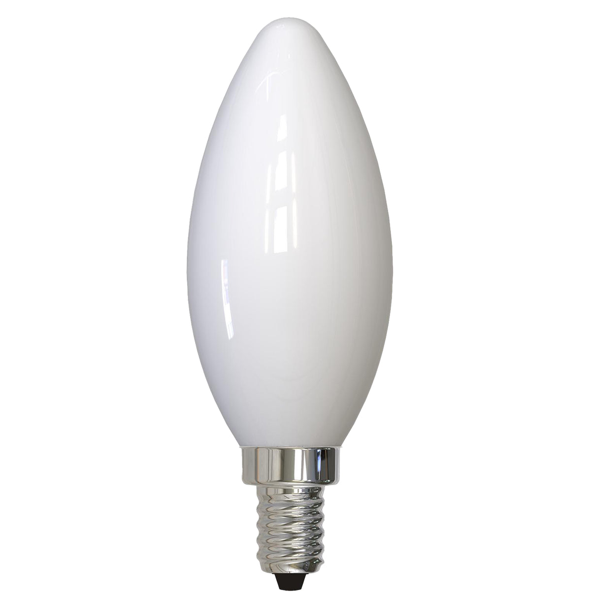 Bulbrite LED Filament 4 Watt Dimmable B11 Light Bulb with Milky finish and Candelabra (E12) Base - 5000K Soft Daylight, 400 Lumens