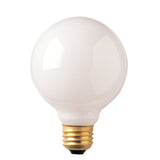 Bulbrite Incandescent Globe G30 Light Bulb with E26 base, White, 2700K