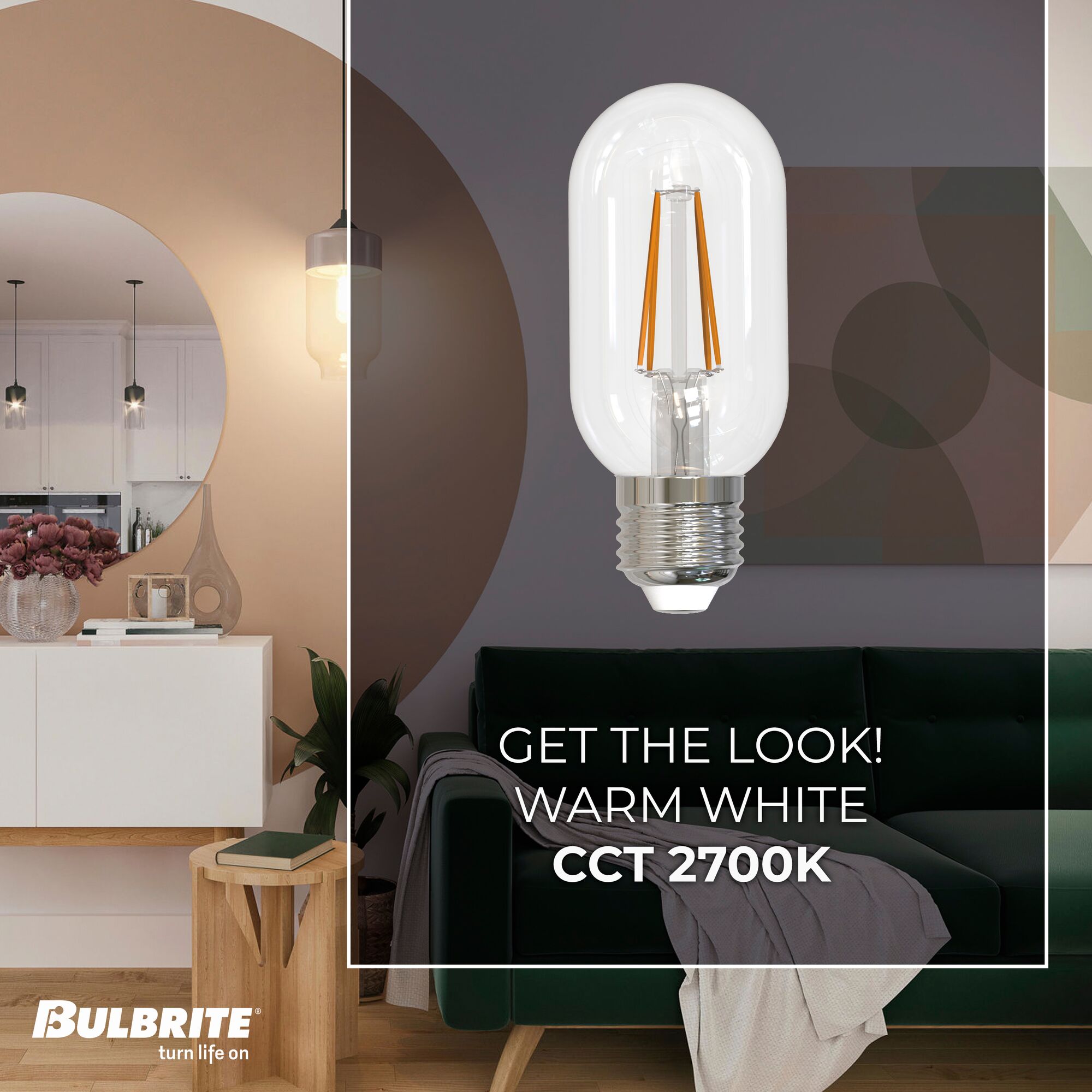 Bulbrite 9 Watt Dimmable Clear Filament A19 LED Light Bulb - Thumbnail 5