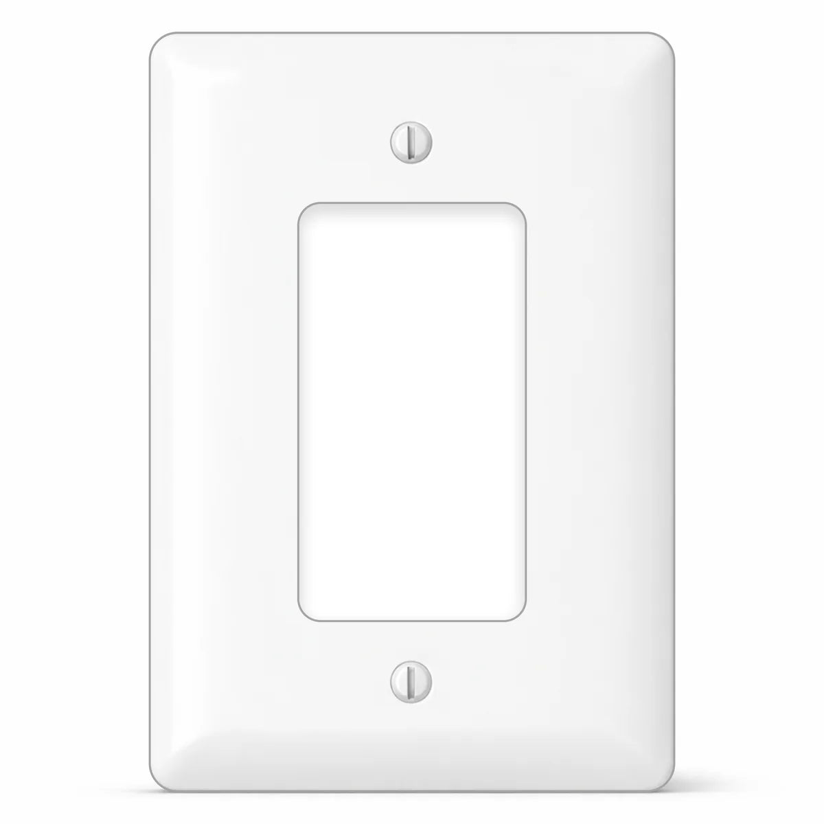 1-gang White with GFI Opening, Maxi size, Painted Metal Wall Plate