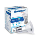 Bulbrite 7 Watt Dimmable Flood PAR20 Medium (E26) LED Light Bulb - 500 Lumens, 2700K