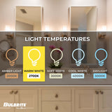 Bulbrite 776859, 4.5 Watt Dimmable Clear Filament CA10 Candelabra (E12) LED Bulb - 350 Lumens, 2700K, and 90 CRI